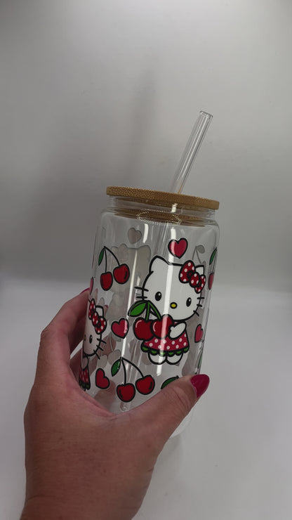 Hello Kitty ♡ Canette en verre